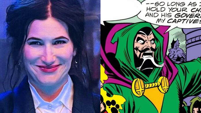 Kathryn Hahn as Agatha and Nicholas Scartch (Image: Marvel)