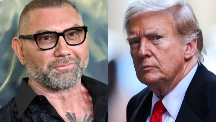 Dave Bautista (L) and Donald Trump (R) (Image: AP images)