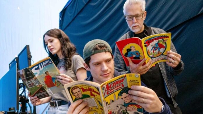 James Gunn with Superman actors (Image: Instagram @jamesgunn)