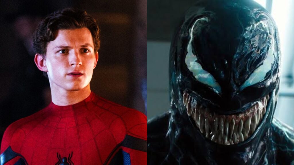 Tom Holland as Spider-Man and Tom Hardy as Venom (Image: Sony, Marvel) 