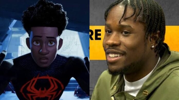 Miles Morales and Shameik Moore (Image: Marvel, The Breakfast Club)