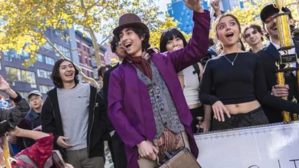 Timothee Chalamet's fans gathered at the look-alike contest in NYC (Image: AP)