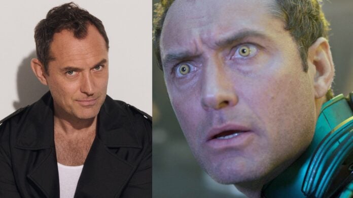 Jude Law and him in 'Captain Marvel' (Image: Variety, Marvel)