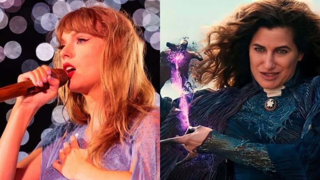 Taylor Swift and Kathryn Hahn as Agatha (Image: instagram @taylorswift, Dsiney+)