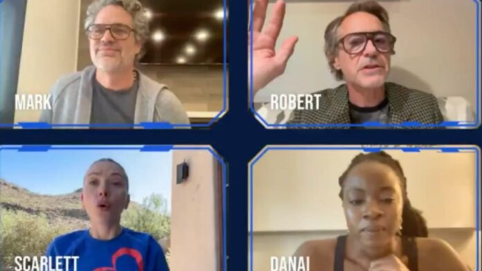 Screenshot from the Avengers' virtual meeting (Image: X)