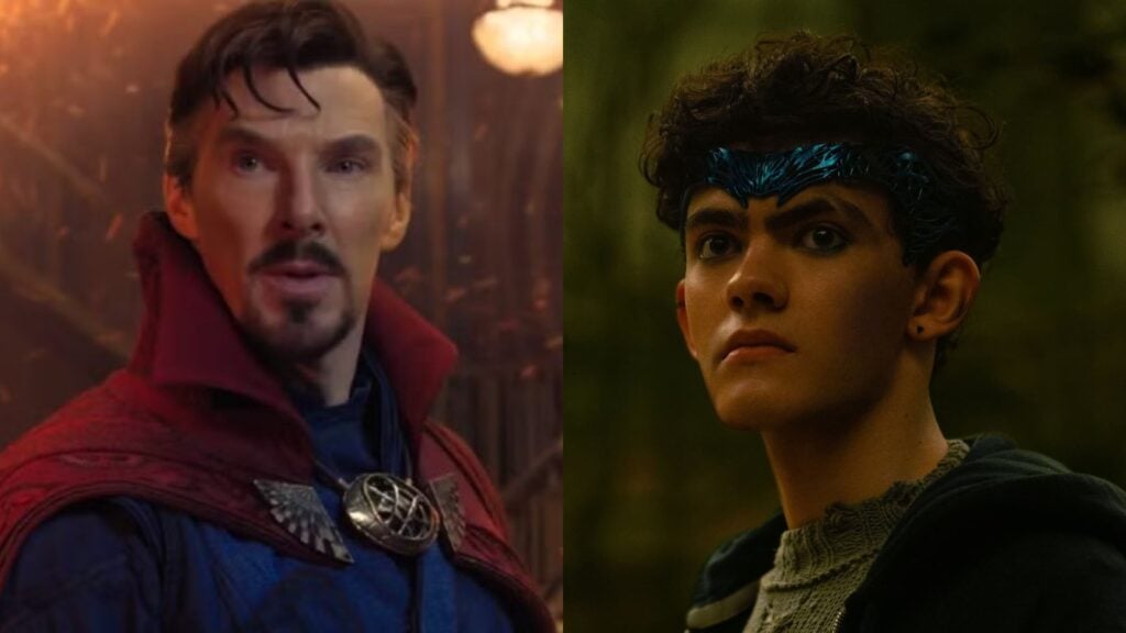 Bendeict Cumberbatch as Doctor Strange and Joe Locke as Billy Maximoff (Image: Marvel) 