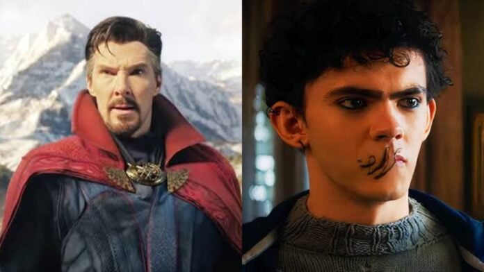 Bendeict Cumberbatch as Doctor Strange and Joe Locke as Billy Maximoff (Image: Marvel)