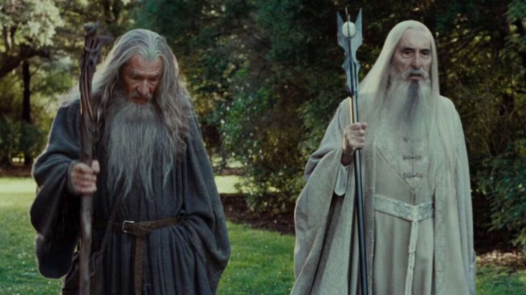 Gandalf and Saruman in 'Lord of the rings' (image: New Line Cinema)