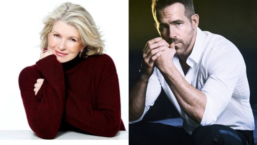 Martha Stewart and Ryan Reynolds (Image: USA Today and Vogue)