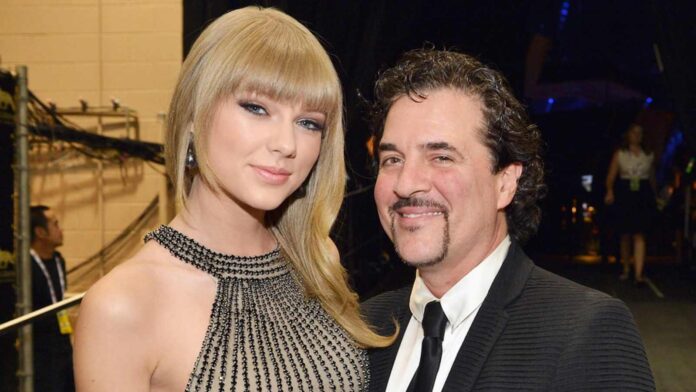 Taylor Swift and Scott Borchetta (Image: AP)