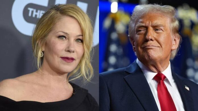 Christina Applegate and Donald Trump (Image: AP)