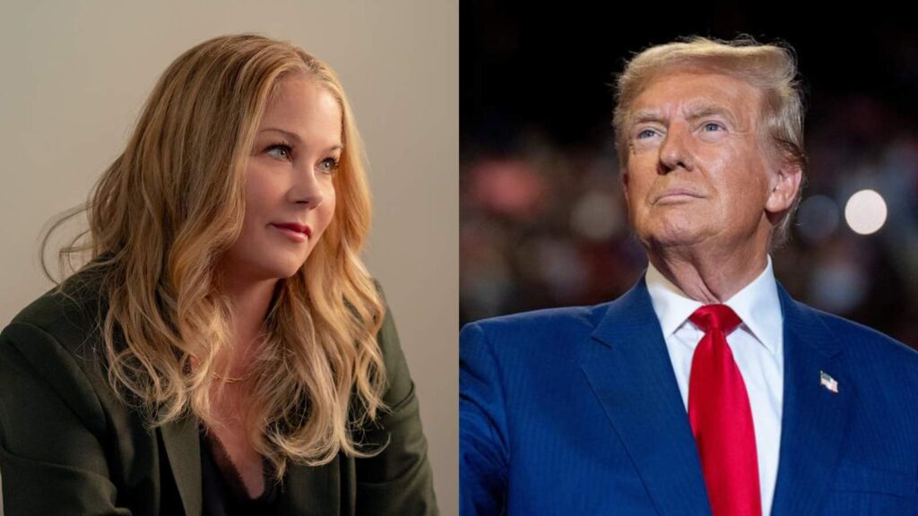 Christina Applegate and Donald Trump (Image: AP)