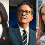 Billie Eilish (L). Stephen Colbert (C) and Cardi B (R) (Images: X)