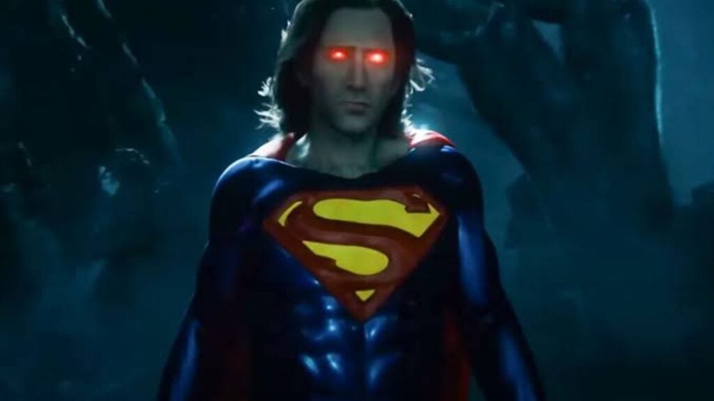 Nicholas Cage Superman in 'The Flash' (Image: Warner Bros.)