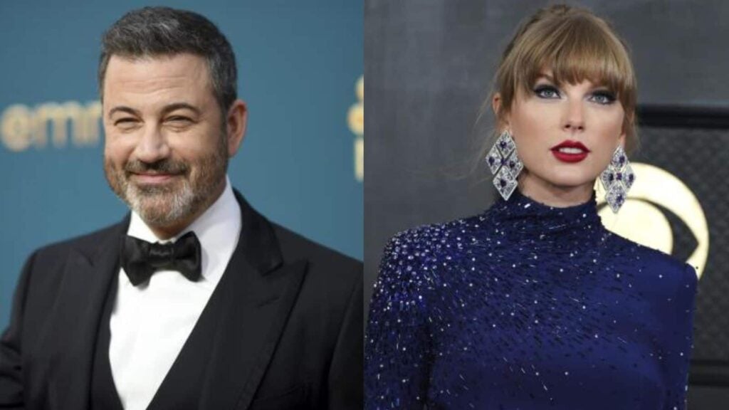 Jimmy Kimmel and Taylor Swift (Image: AP)