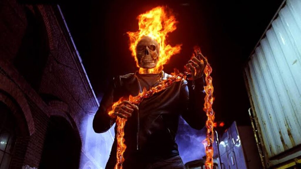 Nicolas Cage as Ghost Rider (Image: Sony) 