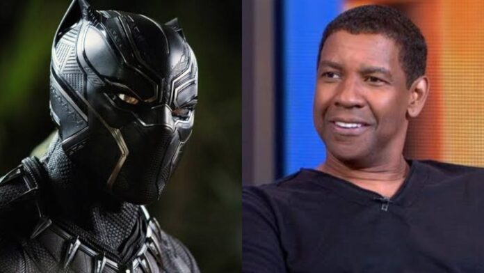 Chadwick Boseman as Black Panther and Denzel Washington (Image: Marvel, GMA)