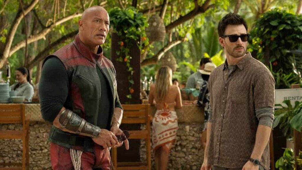 Dwayne Johnson and Chris Evans in 'Red One' (Image: Amazon MGM)