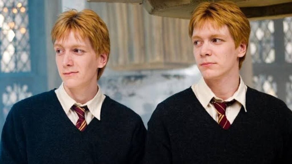 Oliver and James Phelps as the Weasley twins (Image Warner Bros) (1)