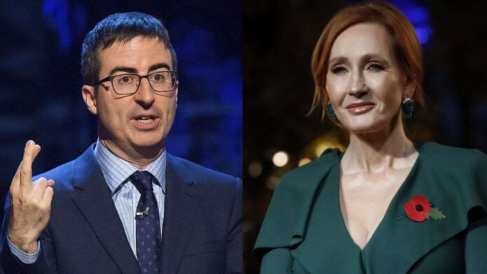 John Oliver and J.K. Rowling (Image: AP)