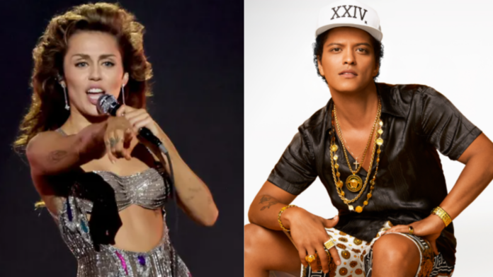 Miley Cyrus and Bruno Mars (Images: Grammy)