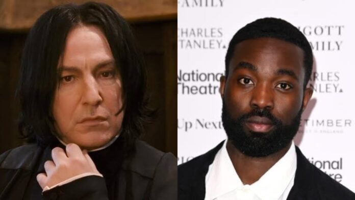 Severus Snape and aapa Essiedu (Image: WarnerBros and Variety)