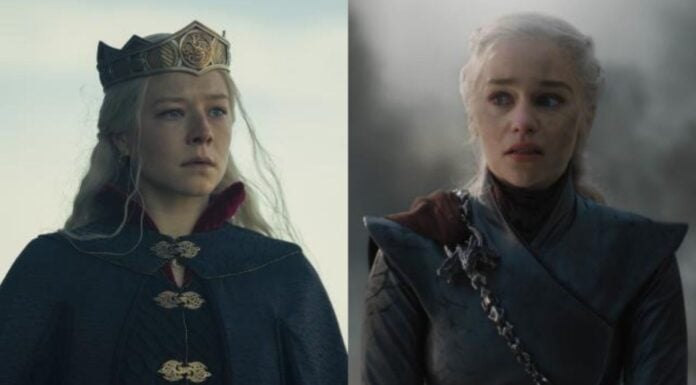 Emma D'Arcy in 'House Of The Dragon' and Emilia Clarke in 'Game Of Thrones' (Image: WarnerBros)