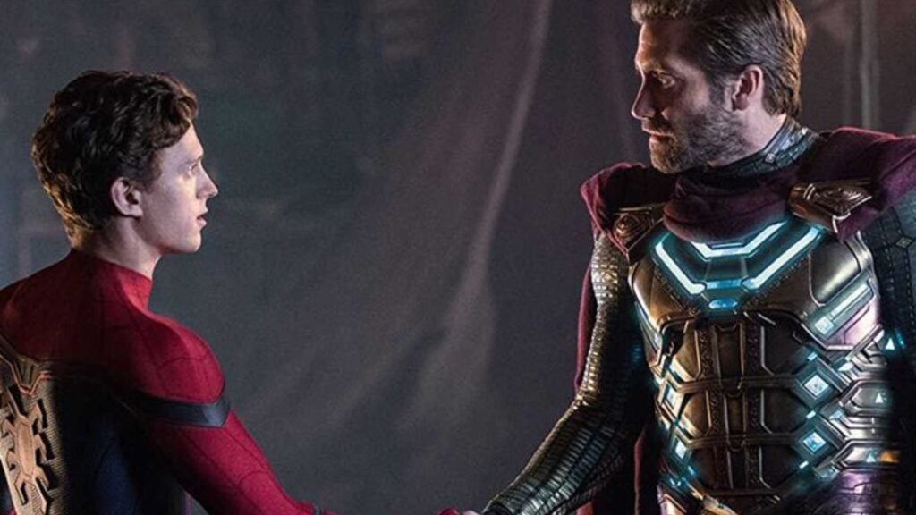 Tom Holland as Spider-Man and Jake Gyllenhaal as Mysterio (Image: Marvel)