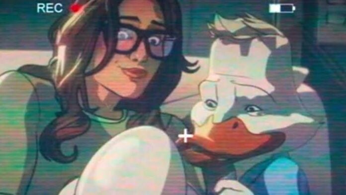 Darcy and Howard the duck in 'What if...' (Image: Marvel)