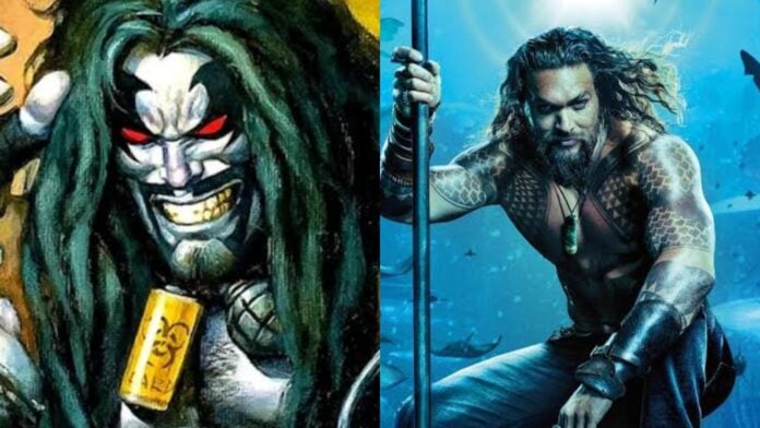 Lobo and Jason Momoa as Aquaman (Image: DC)