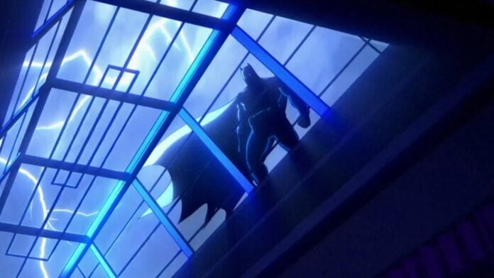 Batman's silhoutte in 'Creature Commando' (Image: Warner Bros)