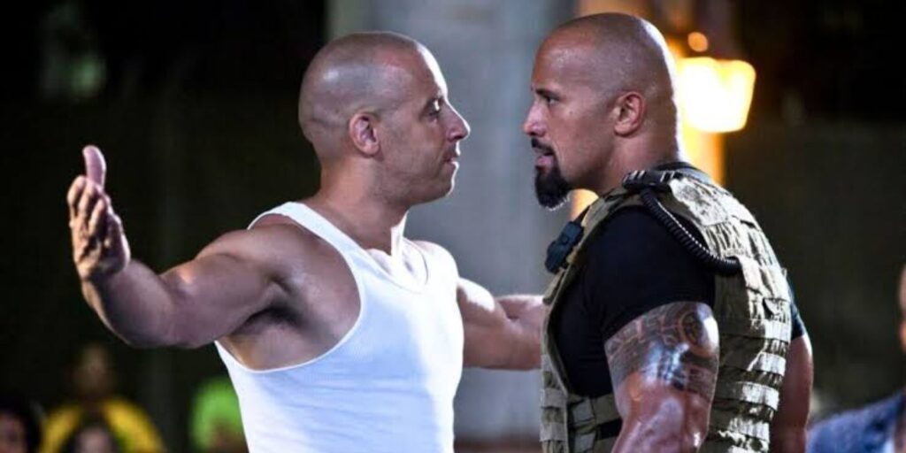 Vin Diesel and Dwayne Johnson in 'Fast and Furious' (Image: Universal Pictures)