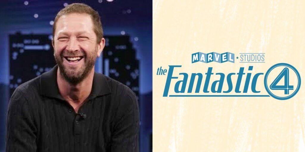 Ebon Moss-Bachrach and 'The Fantastic Four' (Image: Marvel , Kimmel Live)