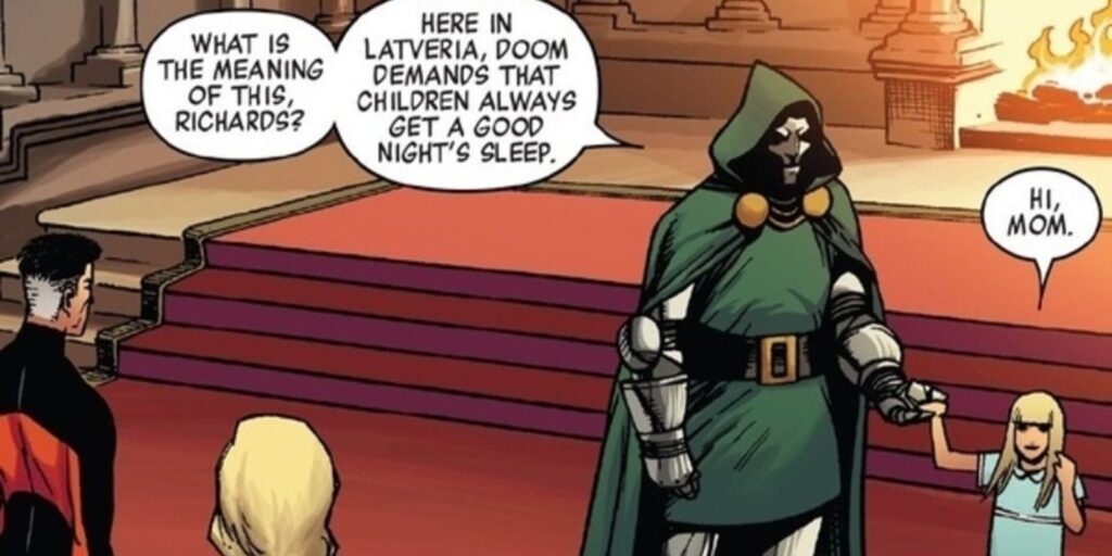 Doctor Doom with Reed Richard's daughter (Image: Marvel)