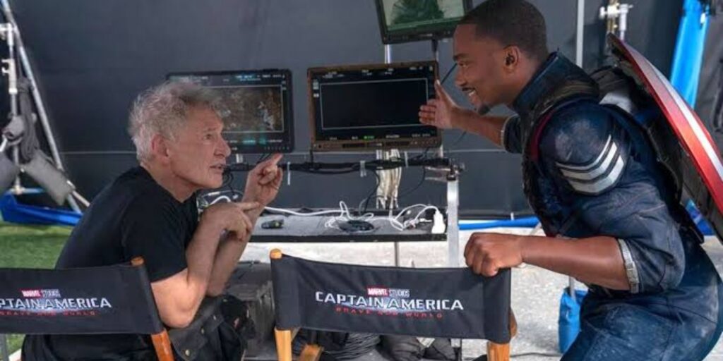 Harrison Ford and Anthony Mackie (Image: instagram @anthonymackie)