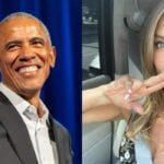 (L) Barack Obama, and (R) Jeniffer Aniston (Image: AP and Instagram/@jenniferaniston)