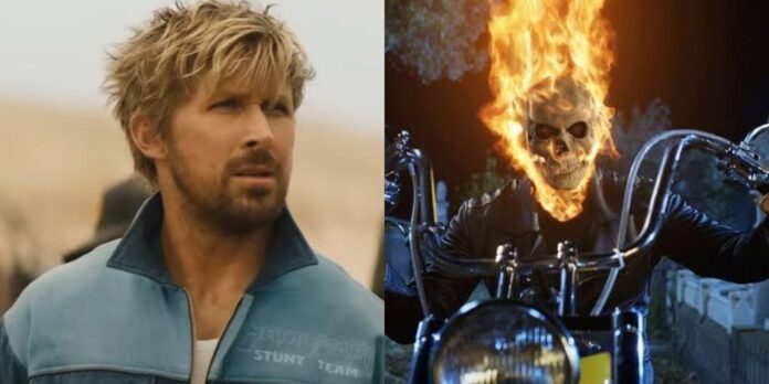 Ryan Gosling in 'Fall Guy' and Nicholas cage as Ghost Rider (Image: Universal Pictures, Fox)