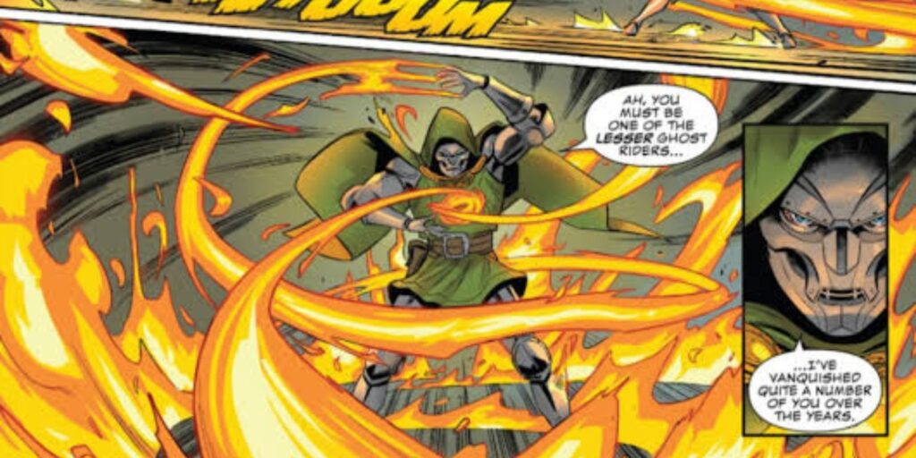 Dr. Doom and Ghost Rider in the comics (Image: Marvel)