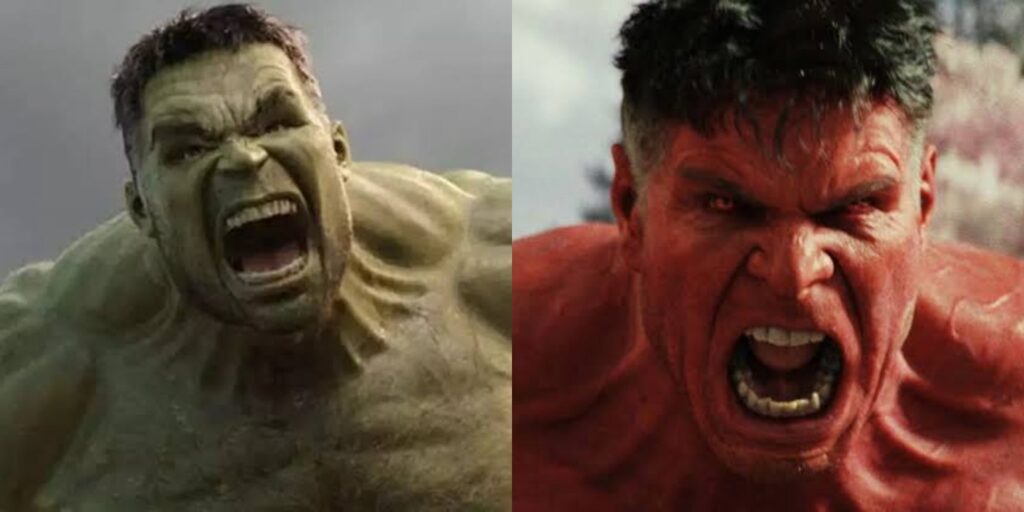 Mark Ruffalo's Hulk and Harrison Ford's Red Hulk (Image: Marvel)