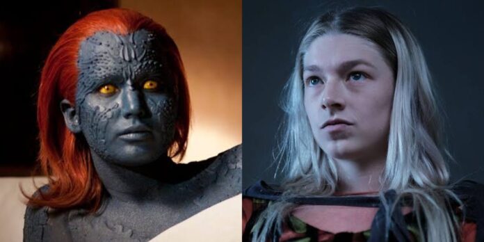 Jennifer Lawrence as Mystique and Hunter Schafer as Jules (Image: Fox, HBO)