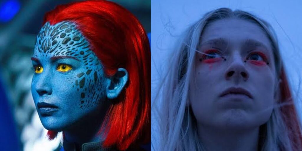 Jennifer Lawrence as Mystique and Hunter Schafer as Jules (Image: Fox, HBO)