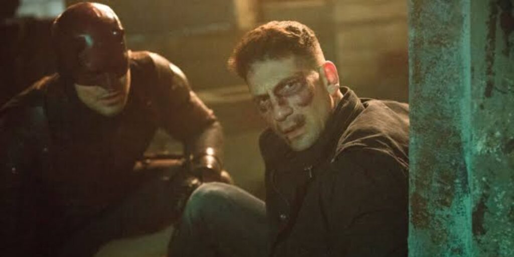 Jon Bernthal as The Punisher and Charlie Cox as daredevil (Image: Marvel)