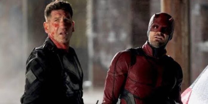 Jon Bernthal as The Punisher and Charlie Cox as daredevil (Image: Marvel)