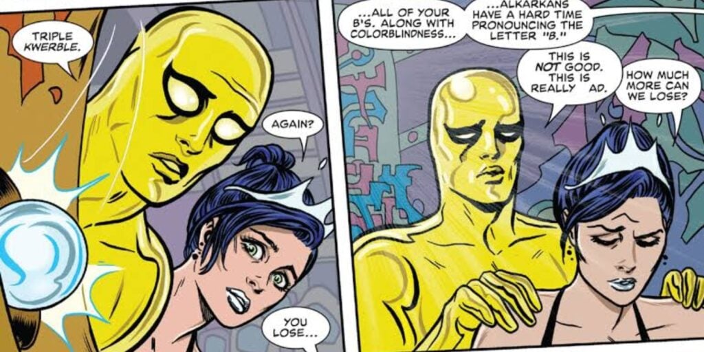 Silver Surfer and Dawn (Image: Marvel)