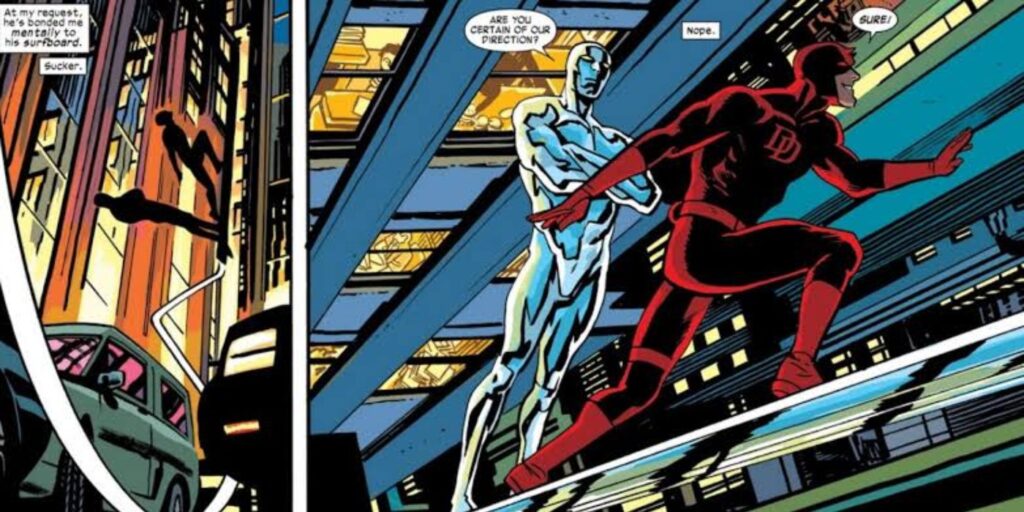 Daredevil vs Silver Surfer (Image: Marvel)