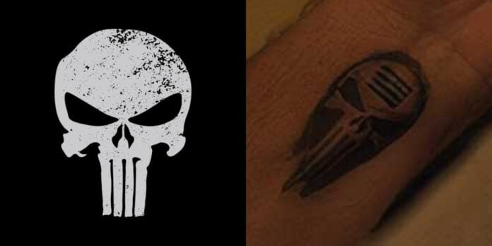 The Punishers Logo in 'Born Again' (Image: Marvel)