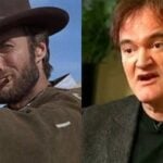 Clint Eastwood in 'The good, the bad, and the ugly' and Quentin Tarantino (Image: Produzioni Europee Associati, Channel 4)