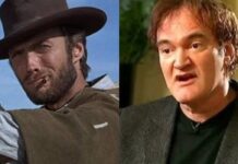 Clint Eastwood in 'The good, the bad, and the ugly' and Quentin Tarantino (Image: Produzioni Europee Associati, Channel 4)