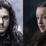 Kit Harrington as Jon Snow and Bella Ramsey as Lyanna Mormont (Image: HBO)
