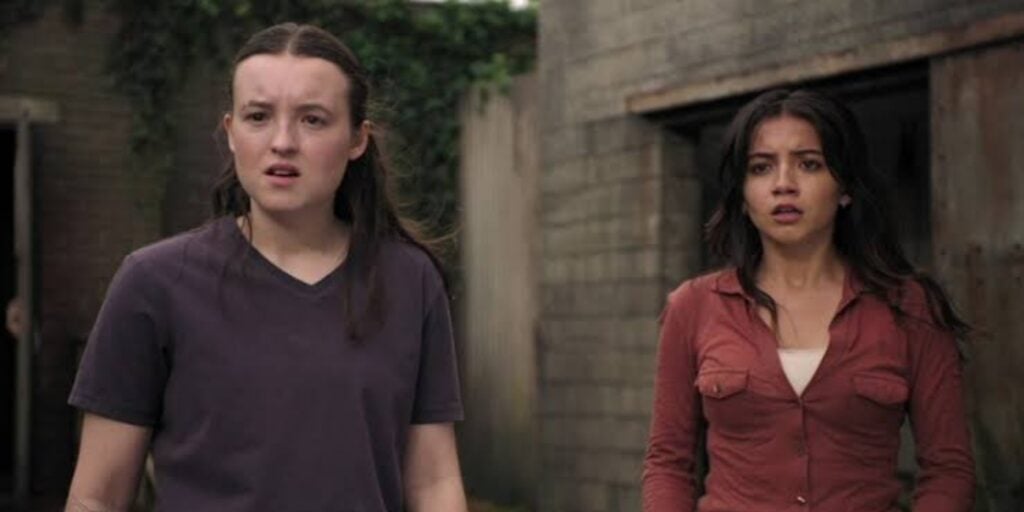 Bella Ramsey as Ellie and Isabela Merced as Dina (Image: HBO)